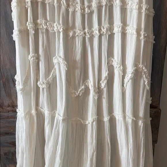 Free People White Maxi Dress with Button Accents - Picture 10 of 12